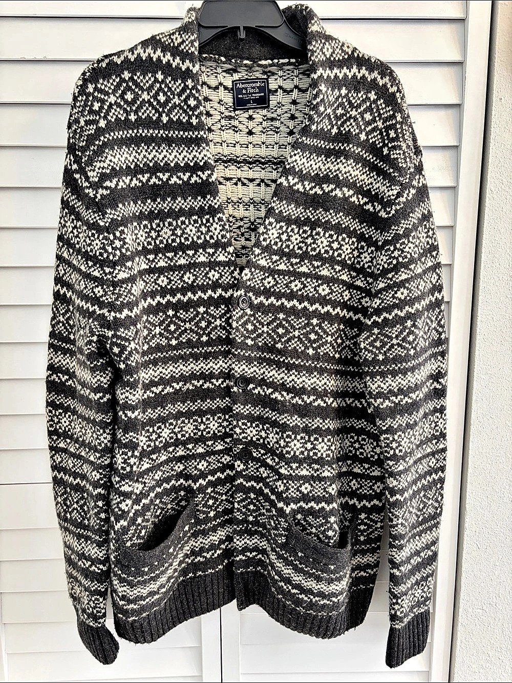 Abercrombie & Fitch Men's Fair Isle Button-Front Cardigan